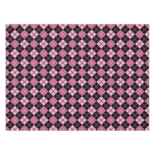 Nappe Motif à motifs de losanges dans le noir et le ros