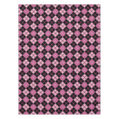 Nappe Motif à motifs de losanges dans le noir et le rose (Devant)