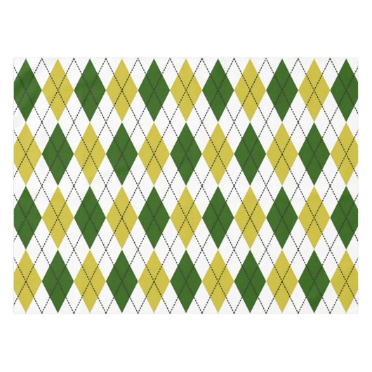 Nappe Motif à motifs de losanges vert et jaune (Devant (Horizontal))