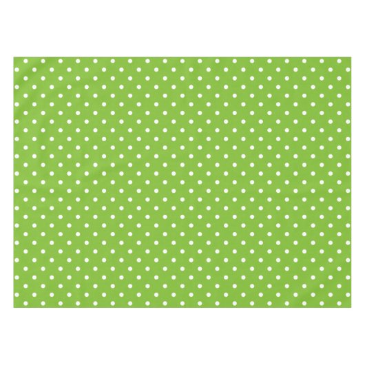 Nappe Motif à points Polka vert et blanc (Devant (Horizontal))