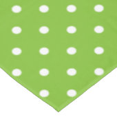 Nappe Motif à points Polka vert et blanc (Angle)