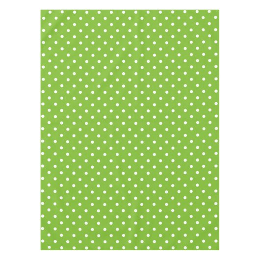 Nappe Motif à points Polka vert et blanc (Devant)