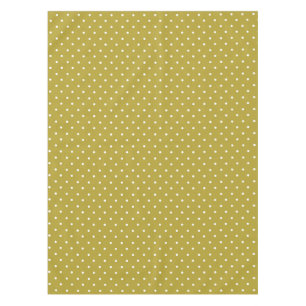 Nappe Motif à pois blancs jaune moutarde