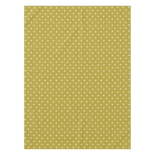 Nappe Motif à pois blancs jaune moutarde (Devant)