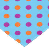 Nappe Motif à pois orange bleu violet (Angle)