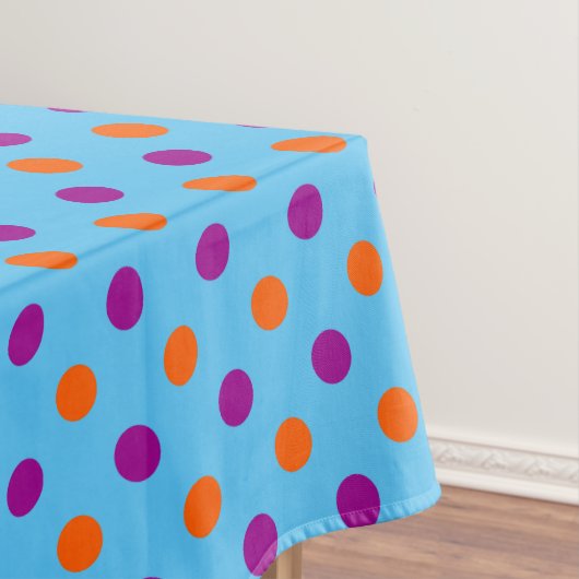 Nappe Motif à pois orange bleu violet (In Situ)