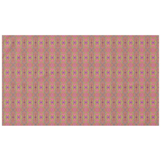 Nappe Motif à queue verte et rose chaud (Devant (Horizontal))