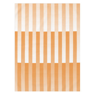Nappe Motif à rayures blanches orange