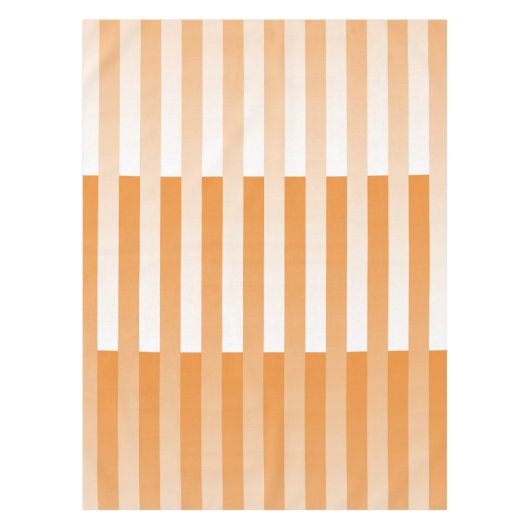 Nappe Motif à rayures blanches orange (Devant)