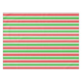 Nappe Motif à rayures blanches rouges et vertes (Devant (Horizontal))
