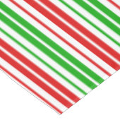 Nappe Motif à rayures blanches rouges et vertes (Angle)