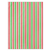Nappe Motif à rayures blanches rouges et vertes (Devant)