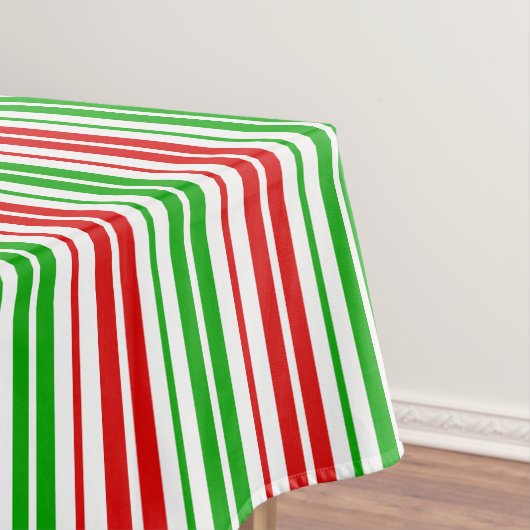 Nappe Motif à rayures blanches rouges et vertes (In Situ)