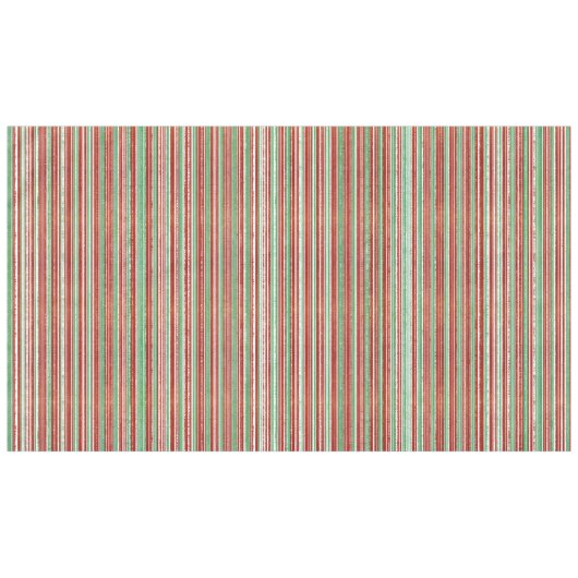 Nappe Motif à rayures rouge, vert et blanc (Devant (Horizontal))