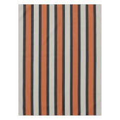 Nappe Motif à rayures rouges orange de la marine argenté (Devant)