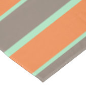 Nappe Motif à rayures vert, gris et orange (Angle)