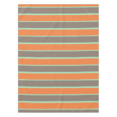 Nappe Motif à rayures vert, gris et orange (Devant)