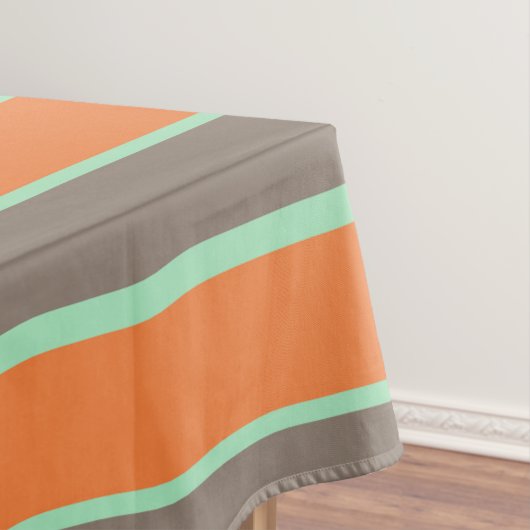 Nappe Motif à rayures vert, gris et orange (In Situ)