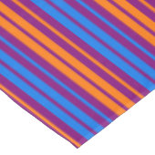Nappe Motif à rayures verticales orange bleu violet (Angle)