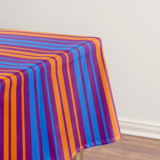 Nappe Motif à rayures verticales orange bleu violet (In Situ)