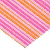 Nappe Motif à rayures verticales rose et orange (Angle)