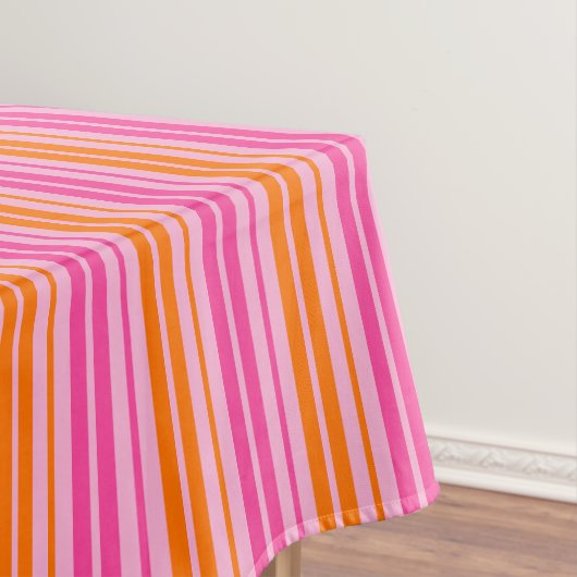 Nappe Motif à rayures verticales rose et orange (In Situ)