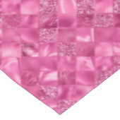 Nappe Motif à tissage Carré rose chaud (Angle)