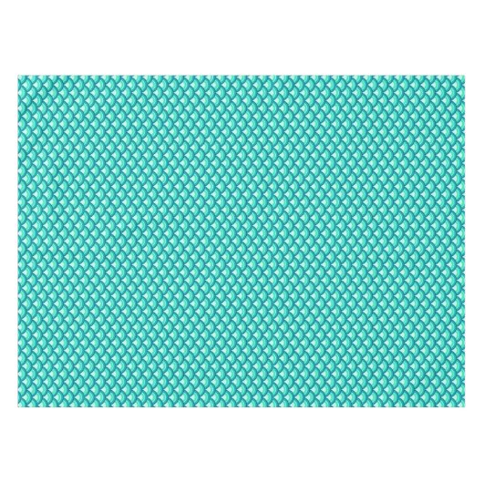 Nappe Motif à vagues Art déco - tons turquoise (Devant (Horizontal))