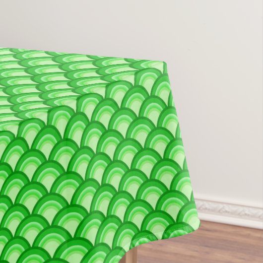 Nappe Motif à vagues Art déco - vert jade (In Situ)