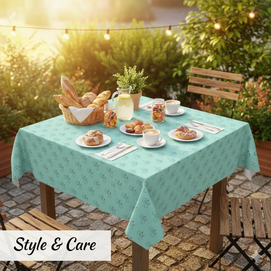 Nappe Motif à vélo en Robin Egg Blue Elegant