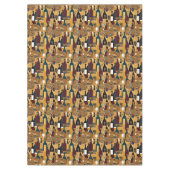 Nappe Motif à vin Gold Maroon (Devant)