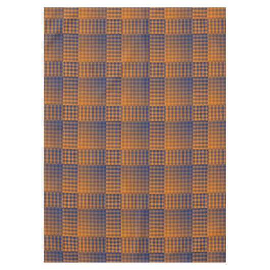 Nappe Motif Abstrait à Damier Orange Violet (Devant)