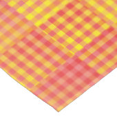 Nappe Motif Abstrait à Damier Rouge Jaune (Angle)