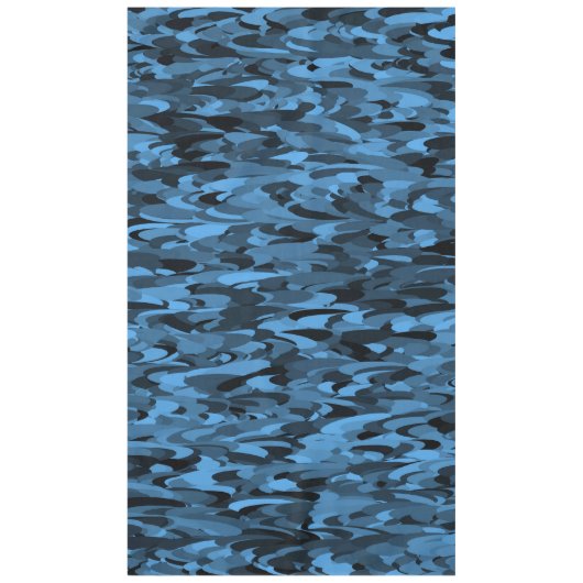 Nappe Motif Abstrait Bleu Noir (Devant)