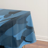 Nappe Motif Abstrait Bleu Noir (In Situ)