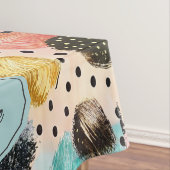 Nappe Motif Abstrait brosse et Pointe Polka (In Situ)