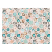 Nappe Motif Abstrait chatoyant en Turquoise, Rose (Devant (Horizontal))