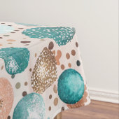 Nappe Motif Abstrait chatoyant en Turquoise, Rose (In Situ)