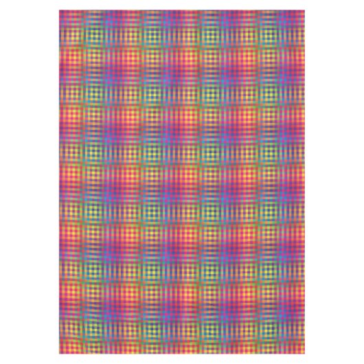 Nappe Motif Abstrait Coloré Damier (Devant)