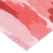 Nappe Motif Abstrait de brosses rose rouge (Angle)