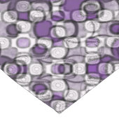 Nappe Motif abstrait de cercles violets, gris et noirs (Angle)