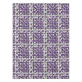 Nappe Motif abstrait de cercles violets, gris et noirs (Devant)