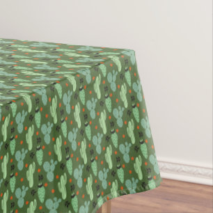 Nappe Motif abstrait de désert de cactus de hippie