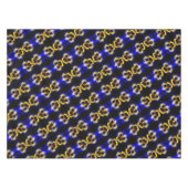 Nappe Motif Abstrait de fleurs de sansy bleu (Devant (Horizontal))