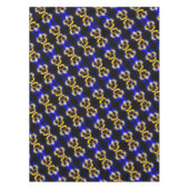 Nappe Motif Abstrait de fleurs de sansy bleu (Devant)