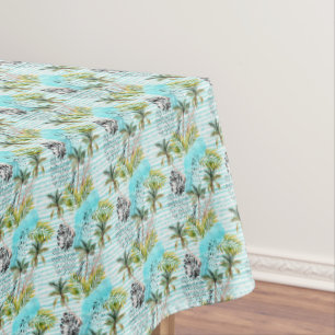 Nappe Motif abstrait de palmier d'aquarelle