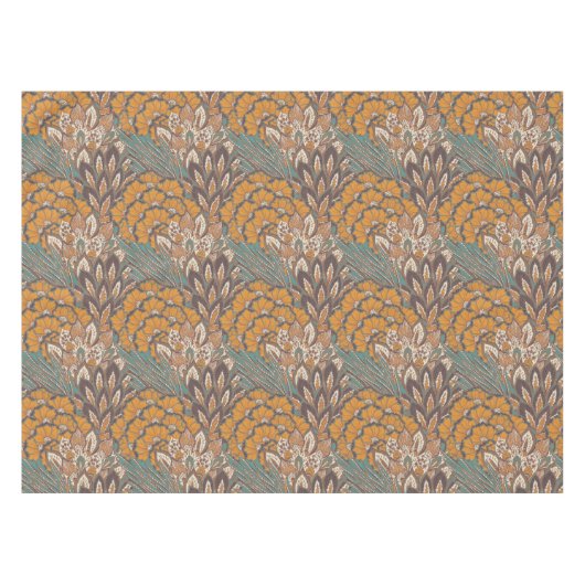 Nappe Motif abstrait de plume de paon (Devant (Horizontal))