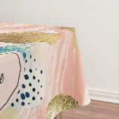 Nappe Motif Abstrait en forme de brosse et d'or (In Situ)
