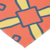 Nappe Motif Abstrait géométrique orange (Angle)