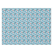 Nappe Motif abstrait géométrique turquoise tropical (Devant (Horizontal))